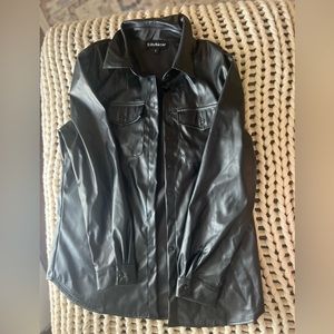 COPY - Black leather button up